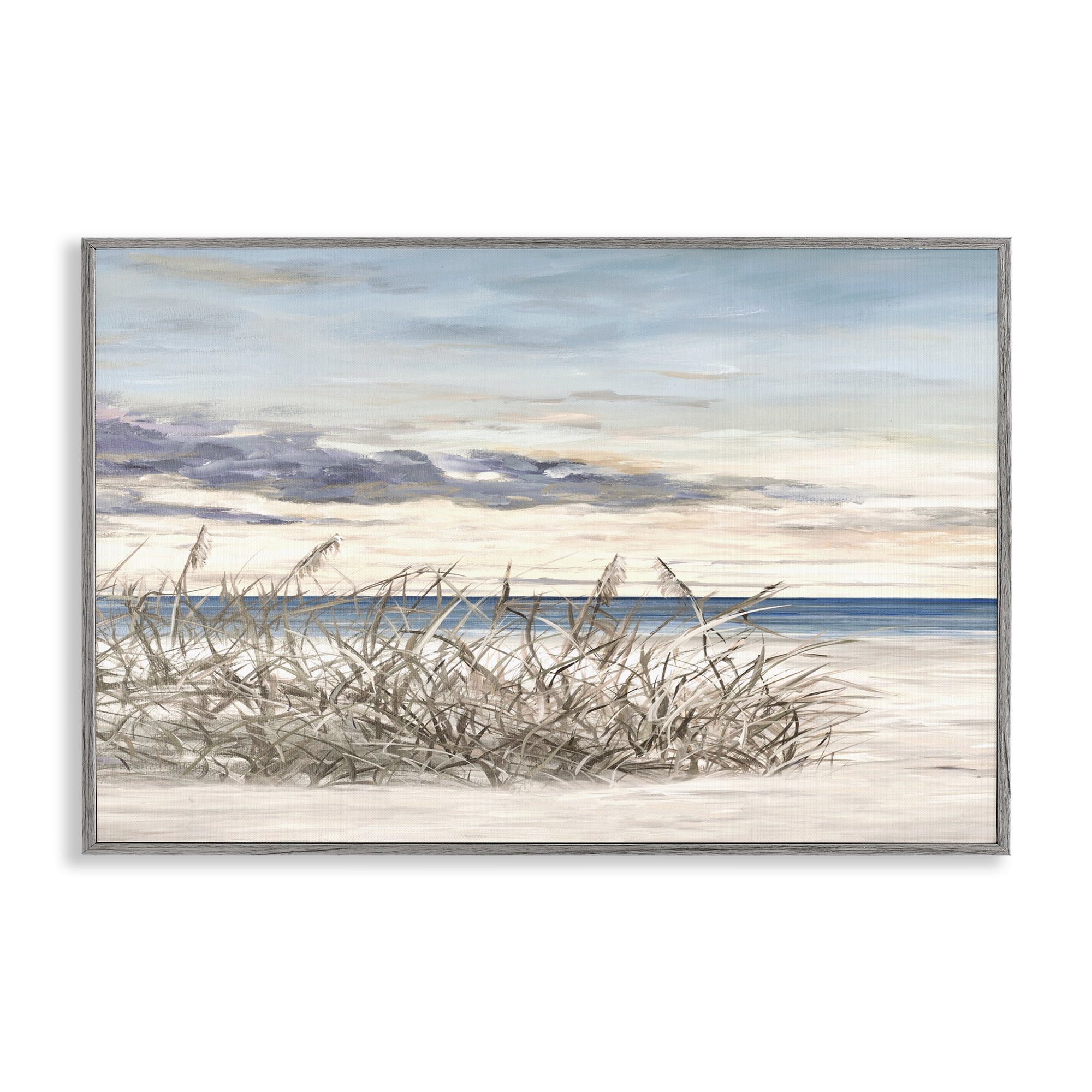 Stupell Industries Windy Beaches Landscape Gray Framed Giclee Art, design by Julie DeRice