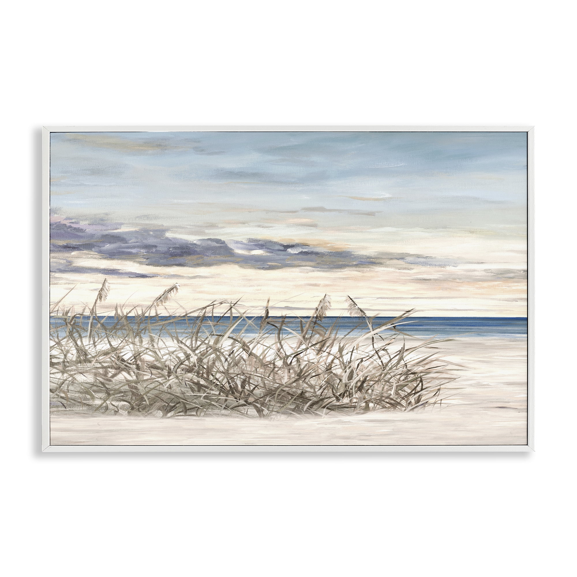 Stupell Industries Windy Beaches Landscape White Framed Giclee Art, design by Julie DeRice