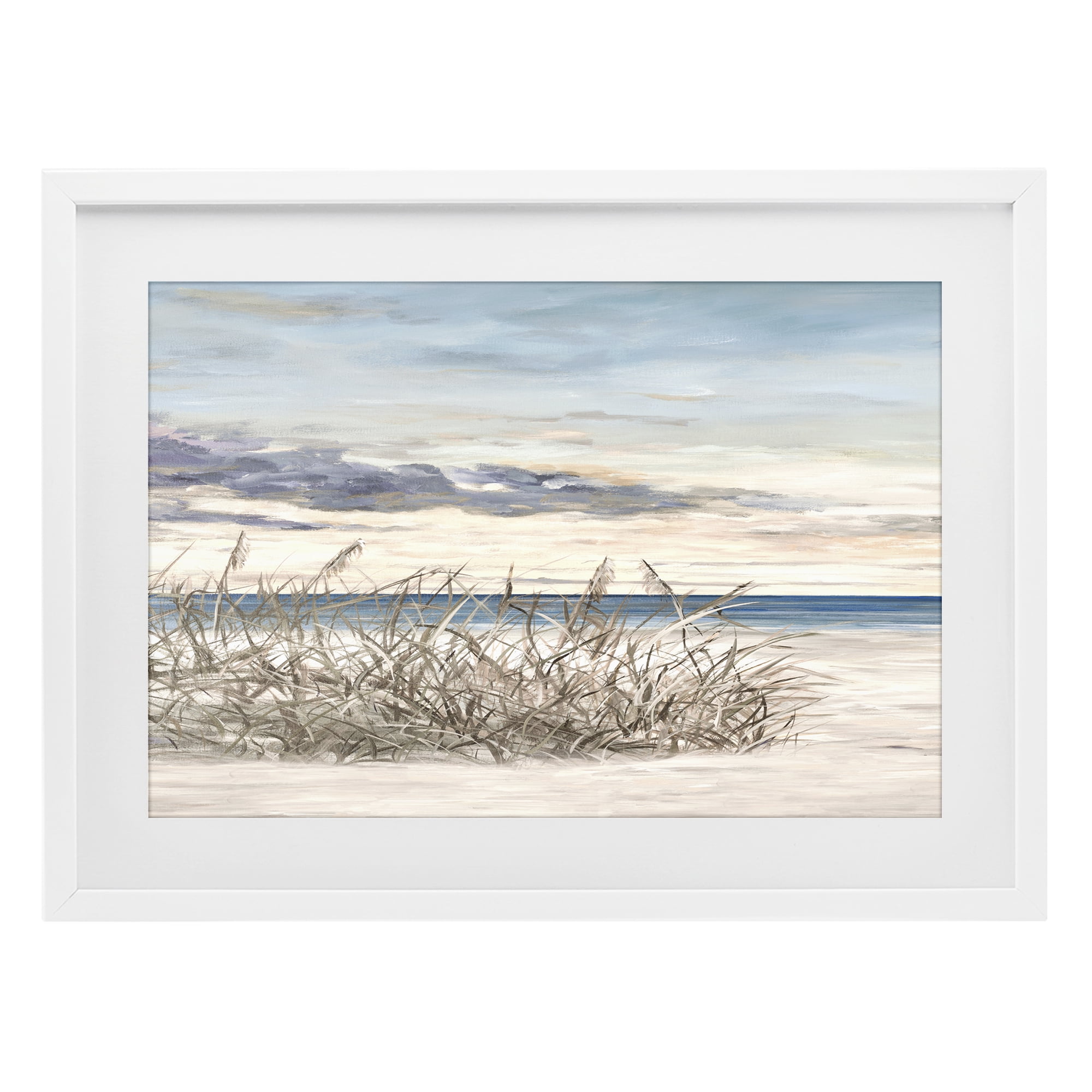 Stupell Industries Windy Beaches Landscape White Framed Print Under Glass, design by Julie DeRice