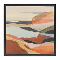 Stupell Industries Windy Desert Hills Landscape & Nature Painting Black Floater Framed Canvas Art Print Wall Art, 18 x 18