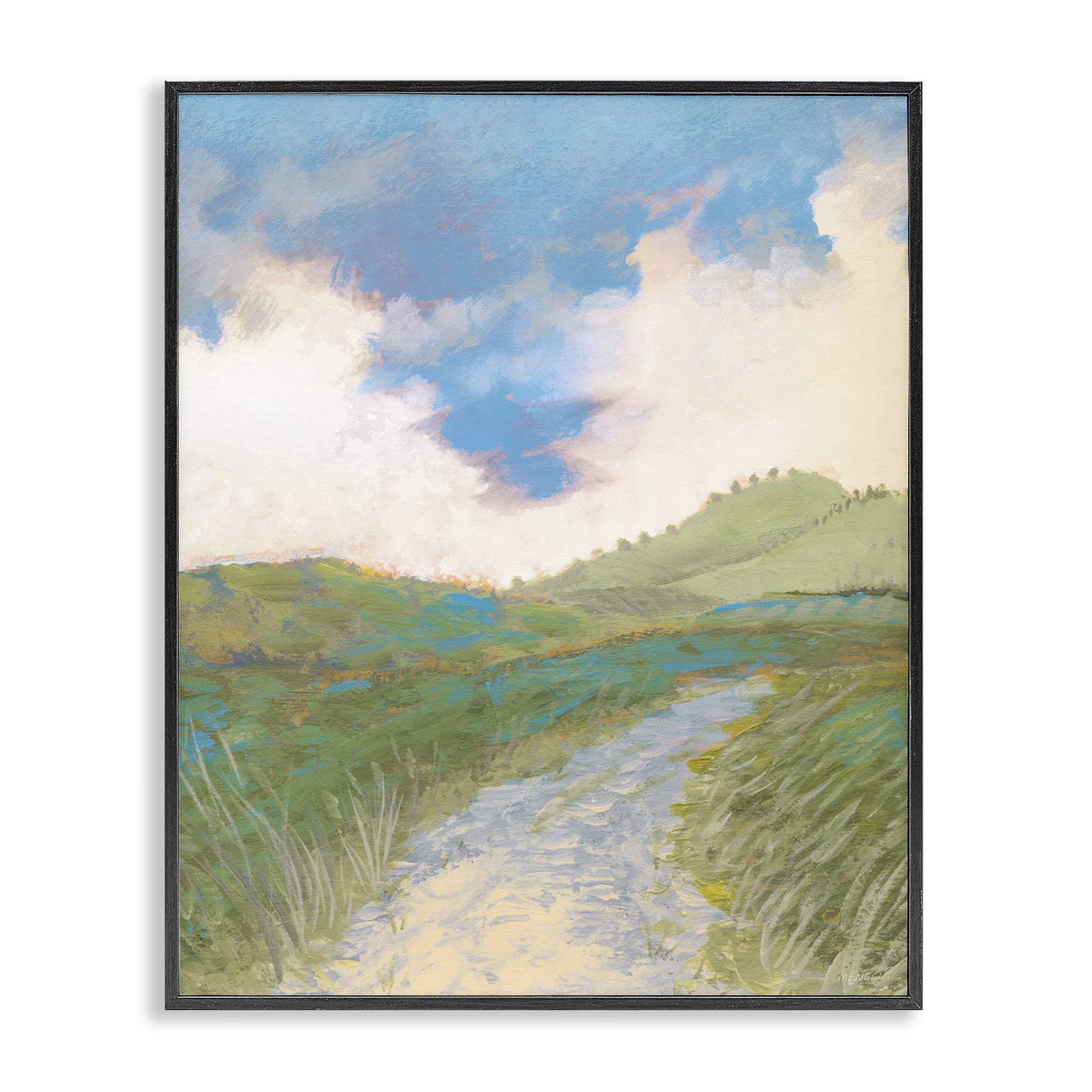 Stupell Industries Windy Path Impression Black Framed Giclee Art, design by Dan Meneely