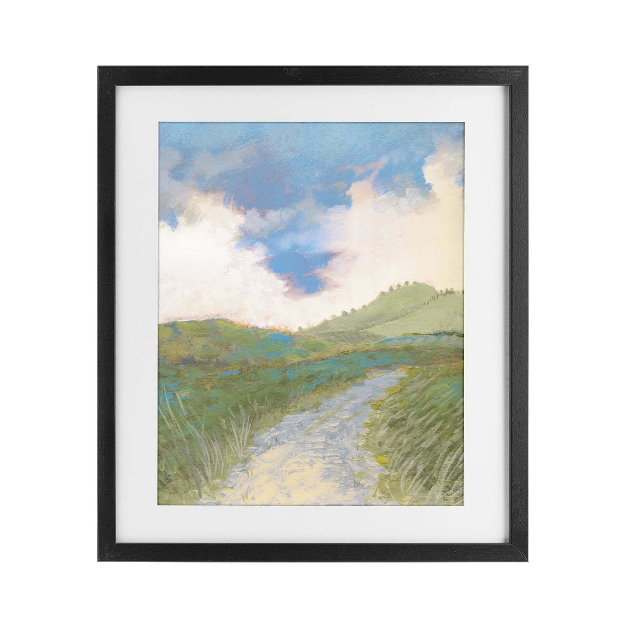Stupell Industries Windy Path Impression Black Framed Print Under Glass, design by Dan Meneely