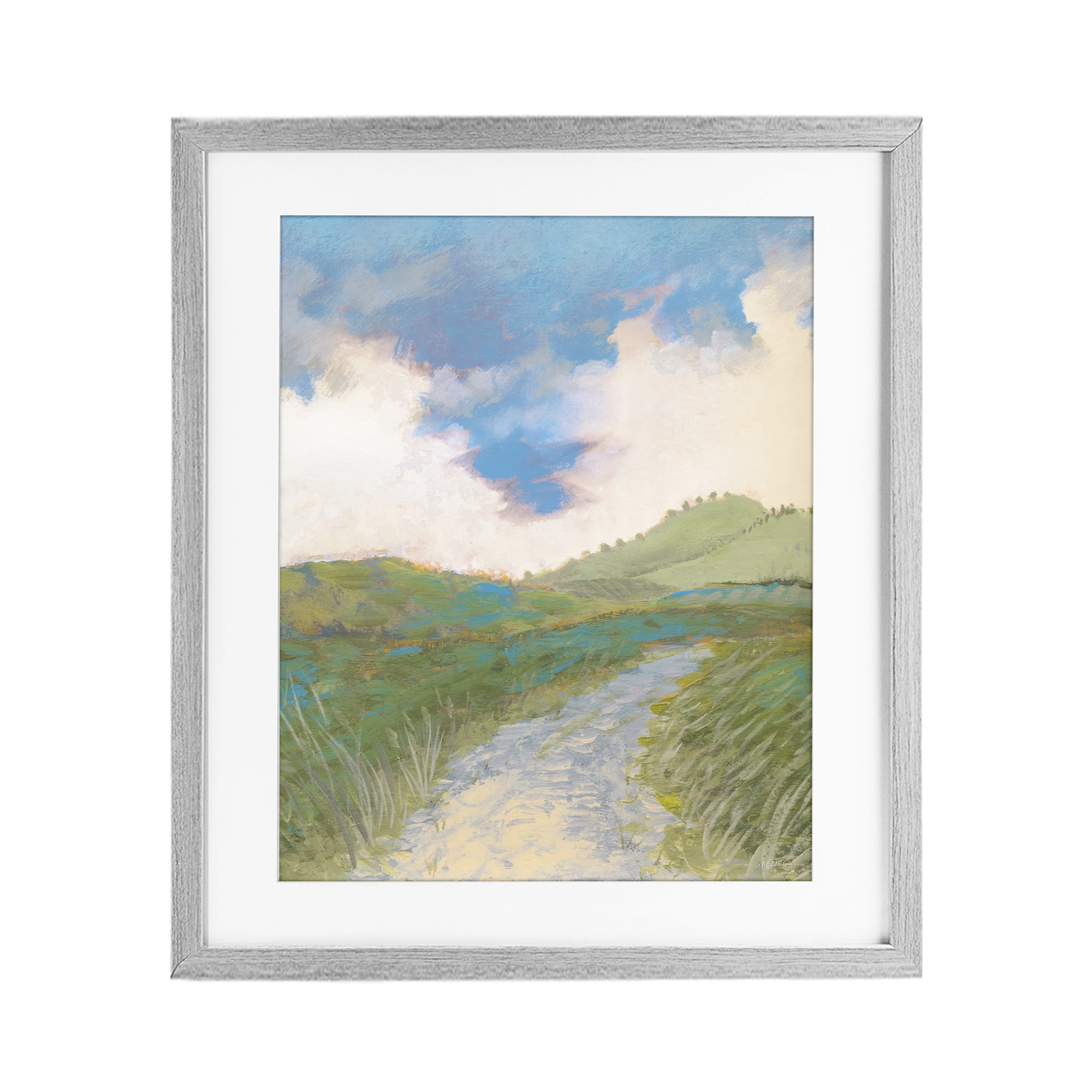 Stupell Industries Windy Path Impression Gray Framed Print Under Glass, design by Dan Meneely