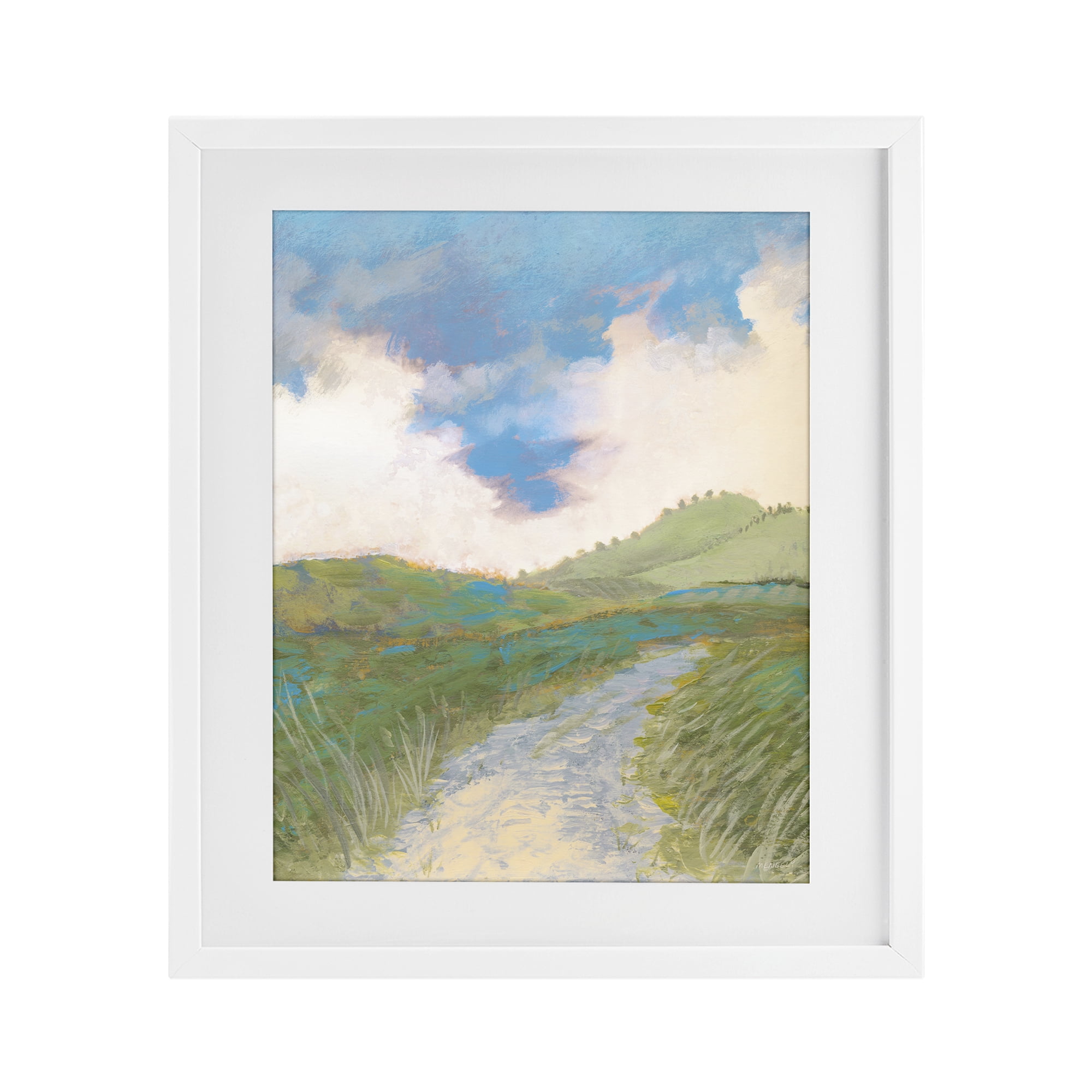 Stupell Industries Windy Path Impression White Framed Print Under Glass, design by Dan Meneely