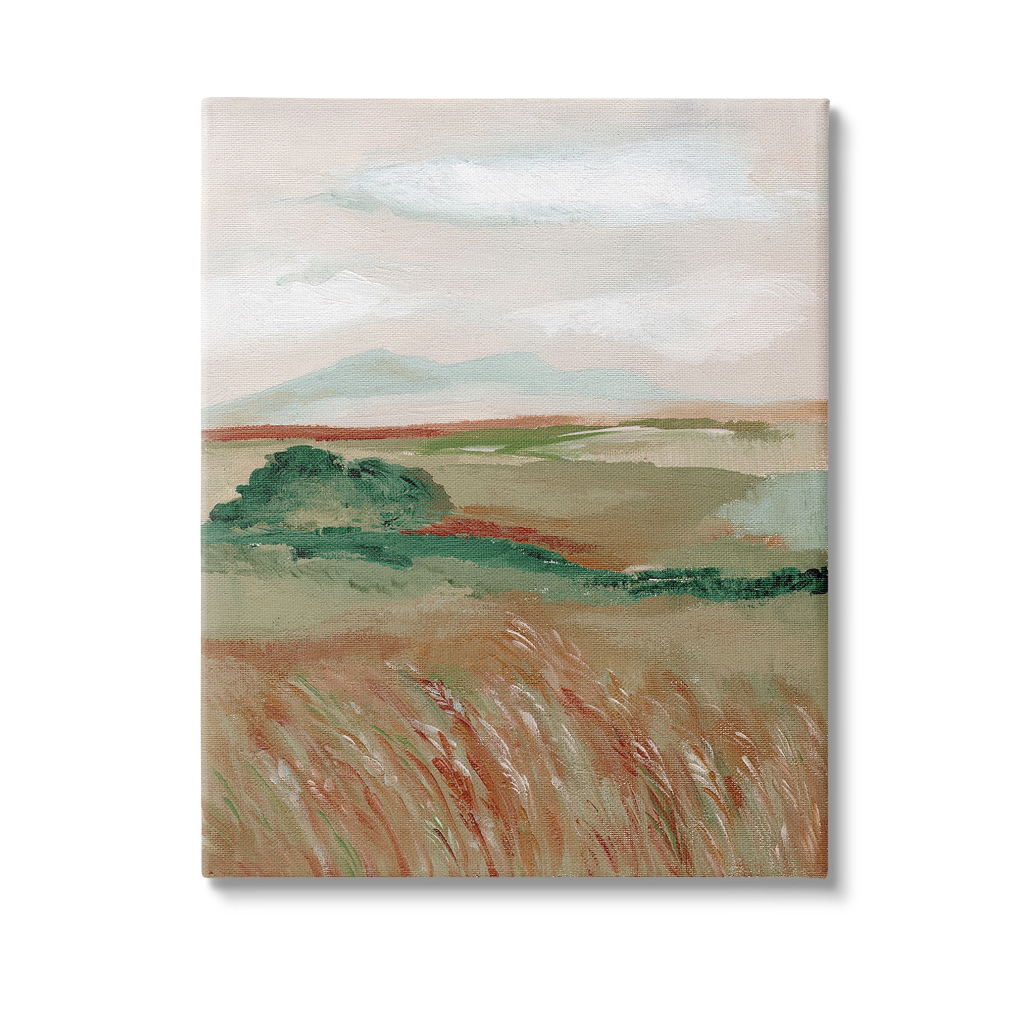 Stupell Industries Windy Plains Abstraction Landscape Painting Gallery Wrapped Canvas Art Print Wall Art, 36 x 48