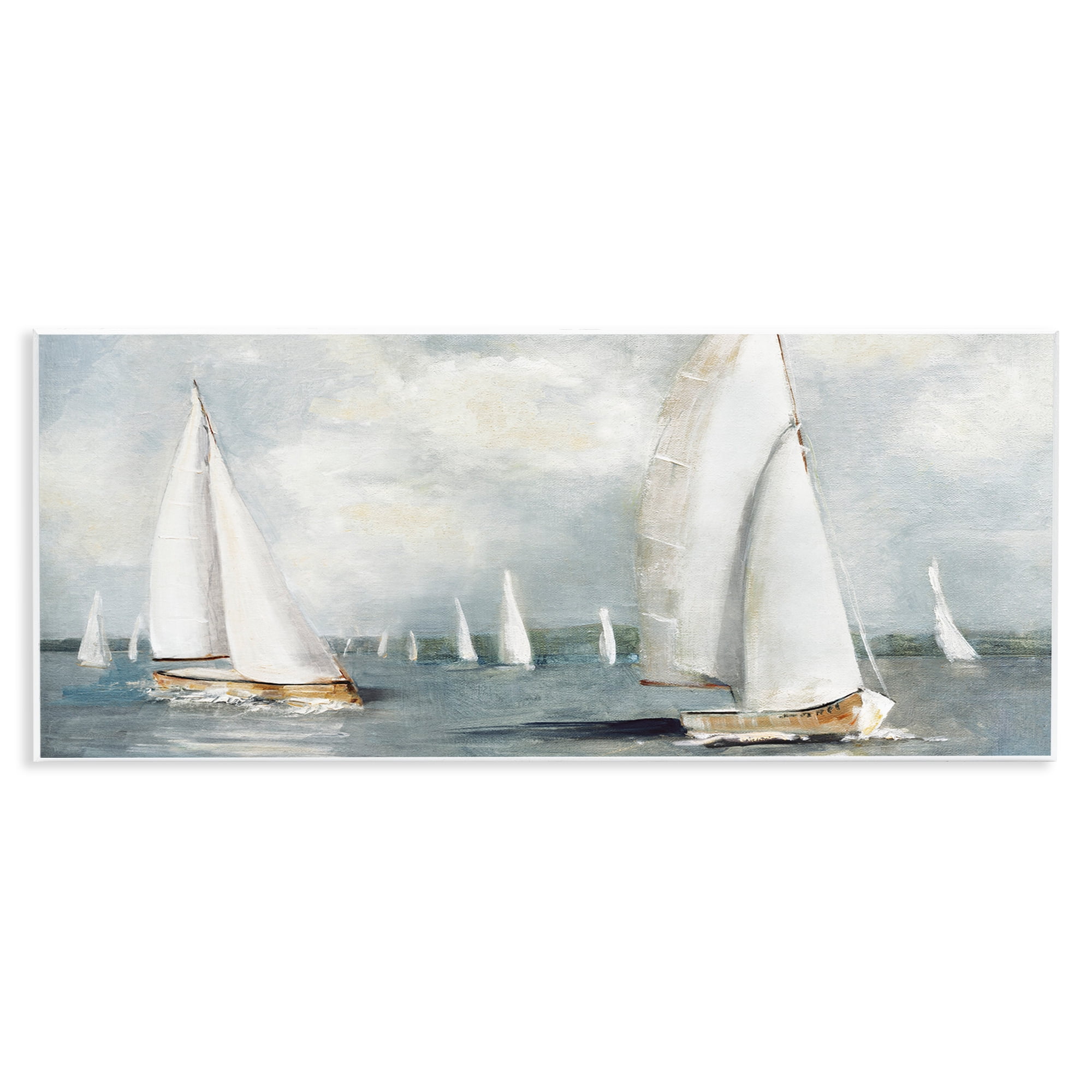 Stupell Industries Windy Sailboat Fleet Wall Plaque Art, design by Sally Swatland