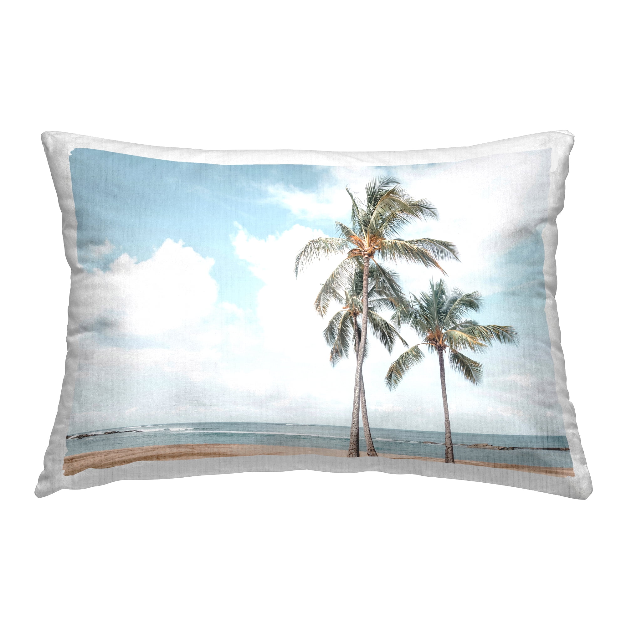 Stupell Industries Windy Tropical Scene Decorative Printed Throw Pillow Design by Elena Chukhlebova.