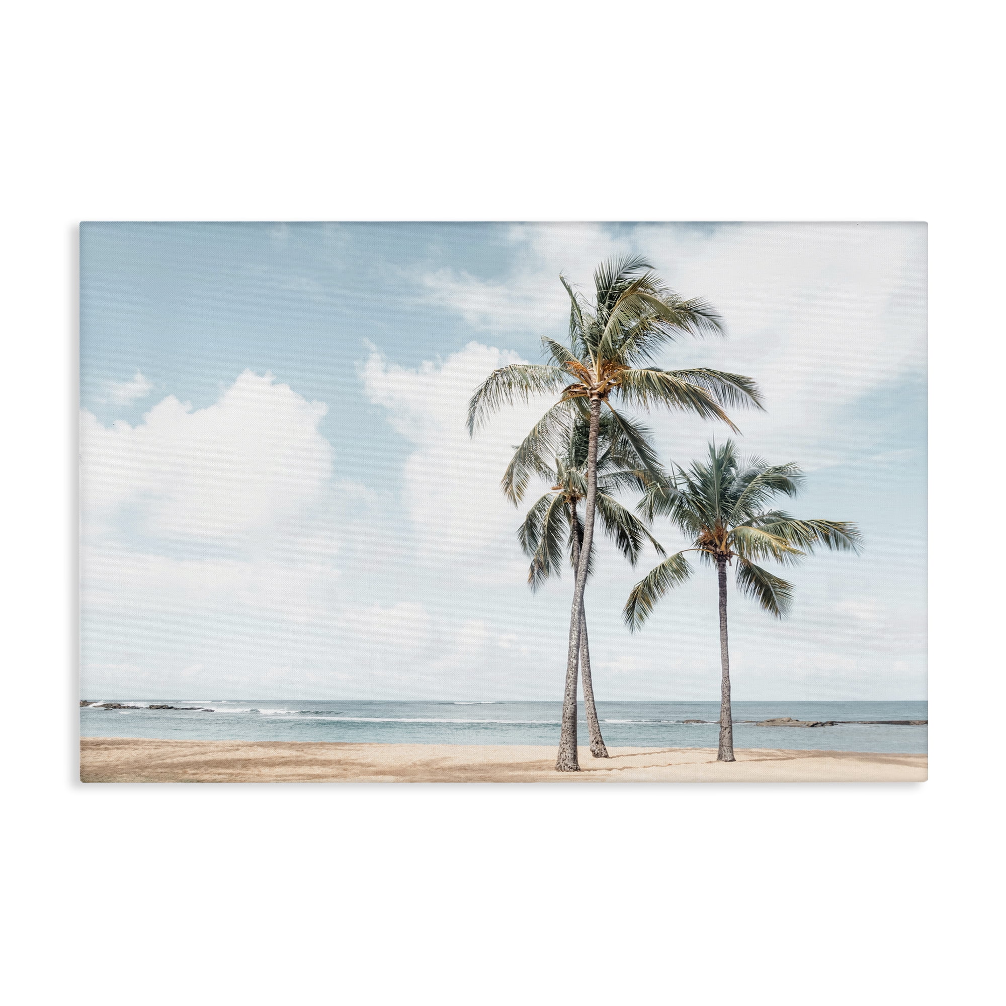 Stupell Industries Windy Tropical Scene Nautical & Beach Painting Wrapped Canvas Art Print Wall Art, 30 x 20