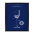 thumbnail image 1 of Stupell Industries Rustic Lodge Wine Glass Blueprint Black Floating Frame Canvas Art, 17 x 21, by Karl Hronek, 1 of 8