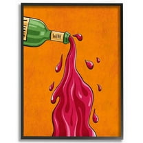 Stupell Industries Wine Splash Vintage Comic Book Design Framed Wall Art by Ester Kay
