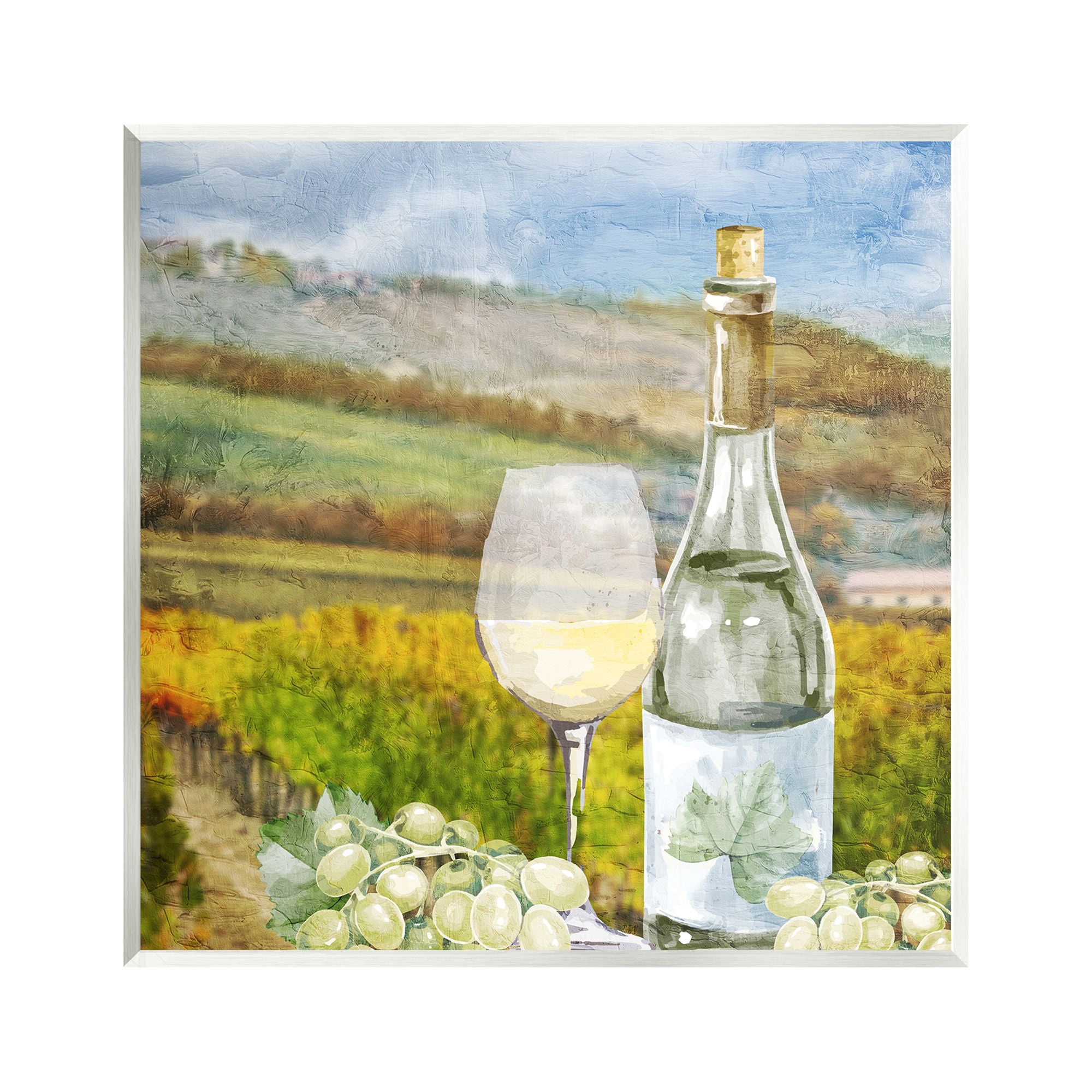 Stupell Industries Wine Vineyard Scene Food & Beverage Painting Unframed Art Print Wall Art, 12 x 12