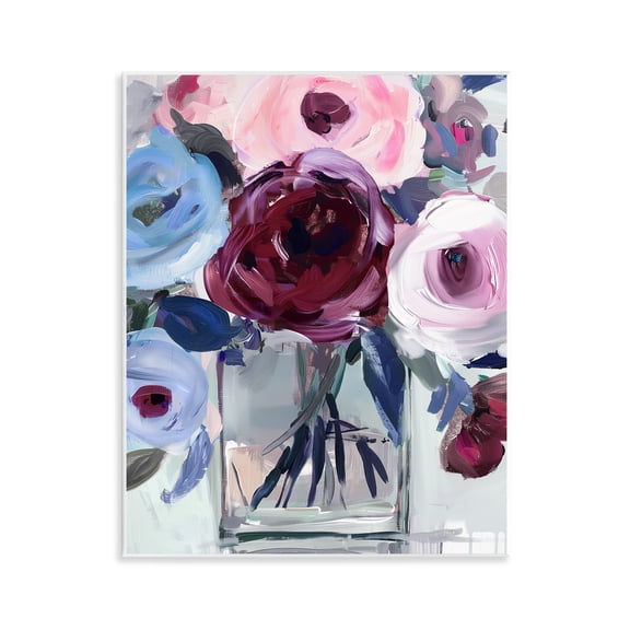 Stupell Industries Wine & Wedgewood Bouquet Wall Plaque Art design by Annabelle Hall, 14 x 11