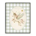 thumbnail image 1 of Stupell Industries Cottage Winged Unicorn over Green Gingham Black Framed Giclee Art, 24 x 30, by Arlington Prints, 1 of 8
