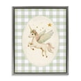 thumbnail image 1 of Stupell Industries Cottage Winged Unicorn over Green Gingham Gray Floating Frame Canvas Art, 25 x 31, by Arlington Prints, 1 of 8