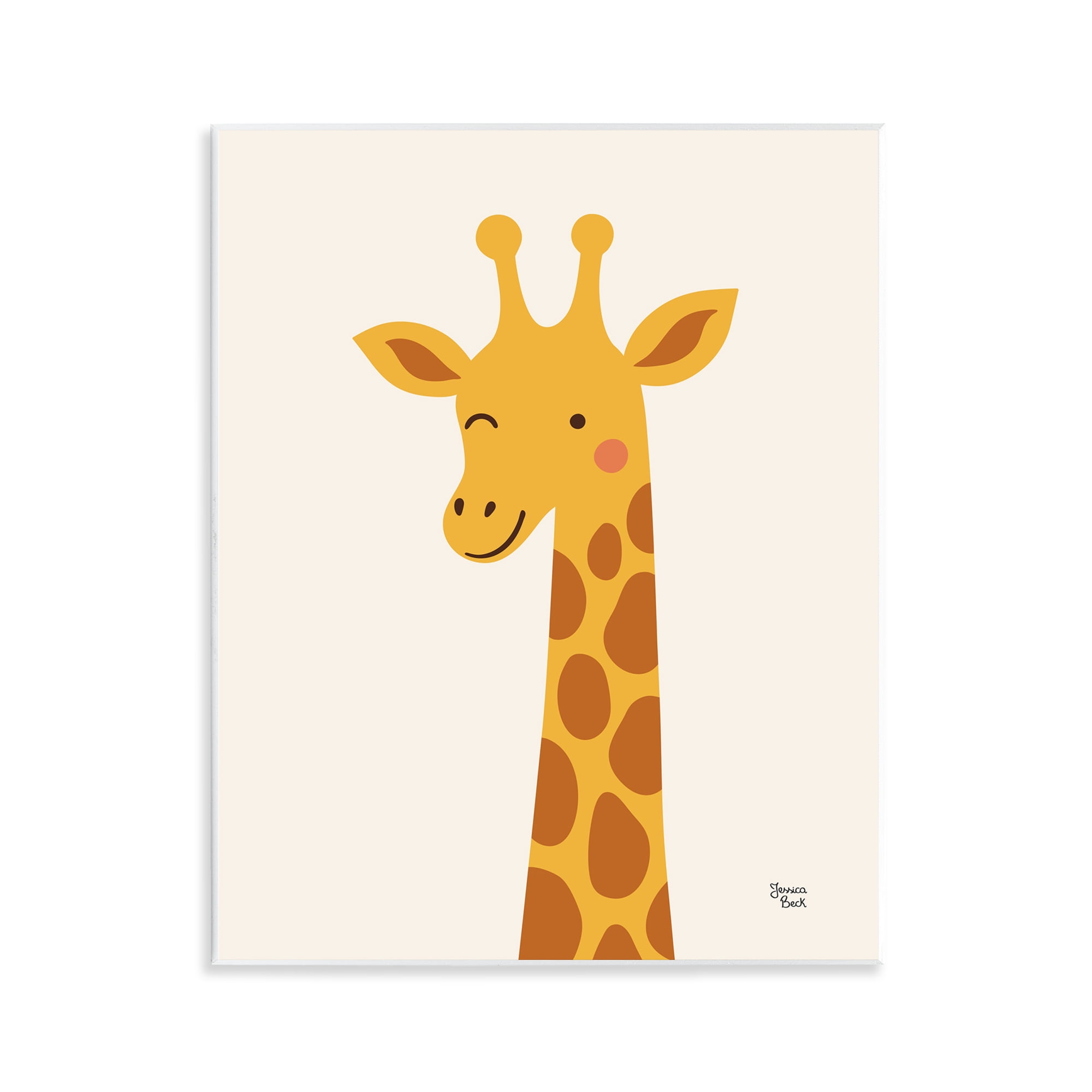 Stupell Industries Winky Giraffe Portrait Wall Plaque Art, design by Jessica Beck