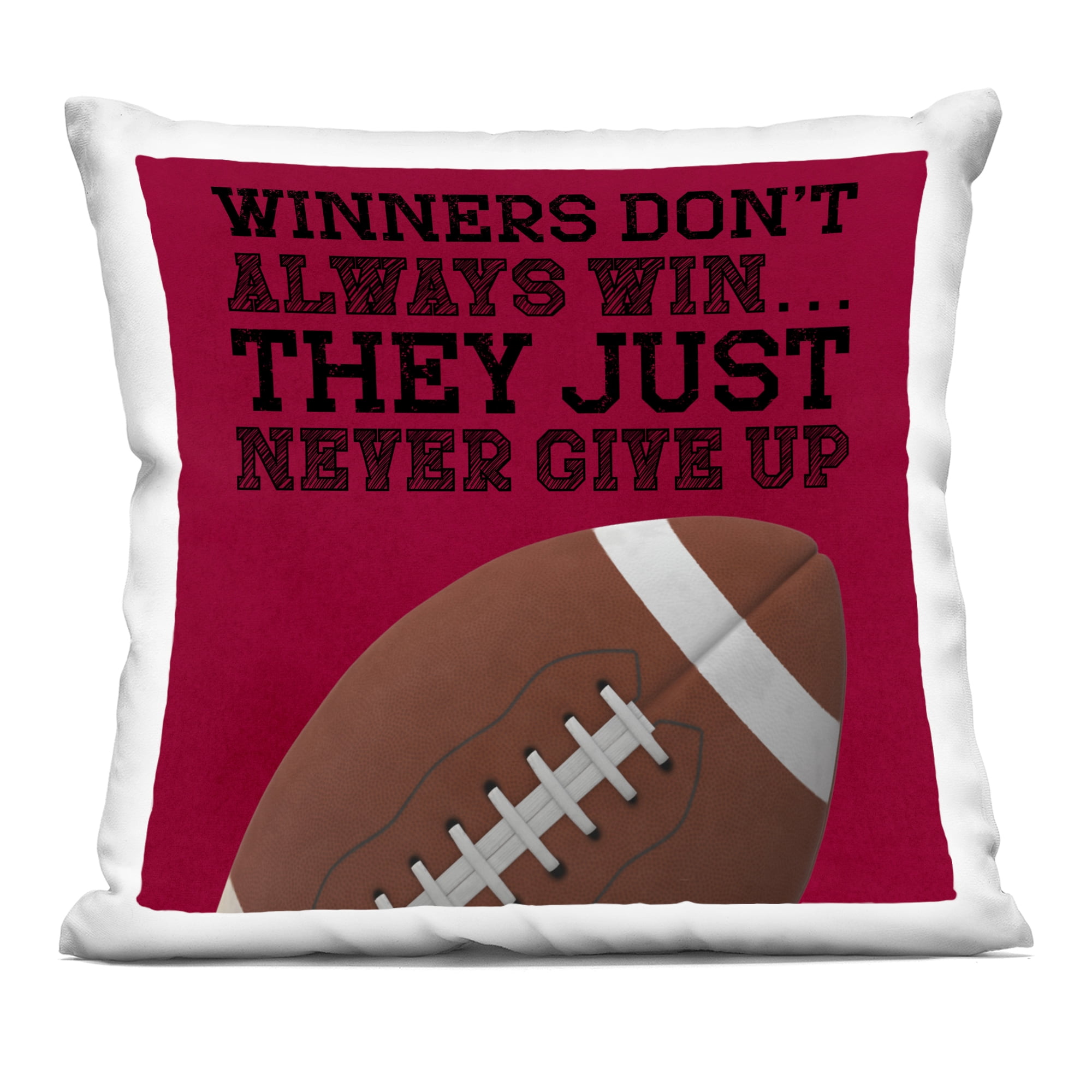 Stupell Industries Winners Never Give Up Decorative Printed Throw Pillow, design by Marcus Prime