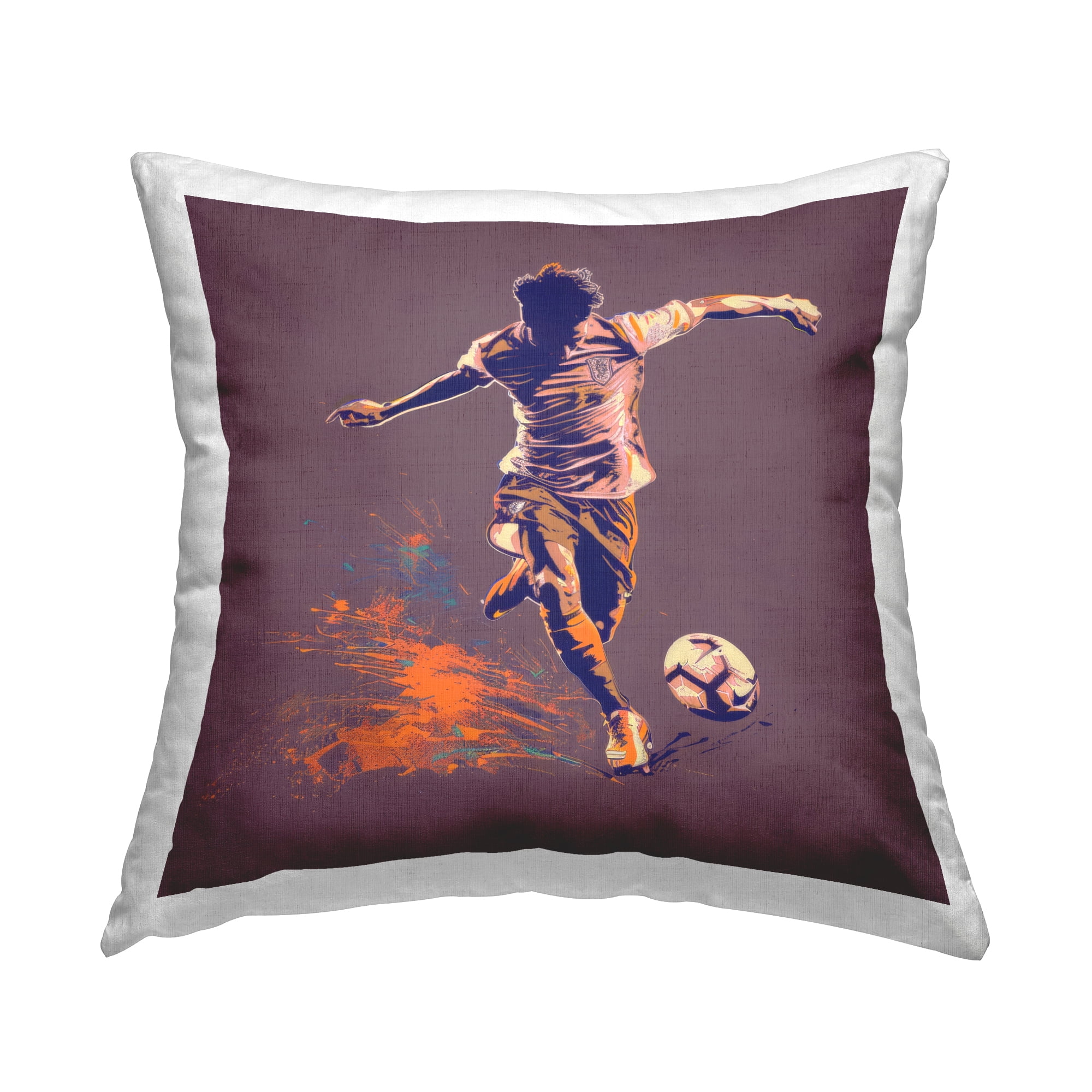 Stupell Industries Winning Goal Abstract Athlete Decorative Printed Throw Pillow Design by Lazar Studio.