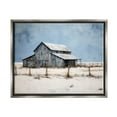 thumbnail image 1 of Stupell Industries Winter Barn Landscape Landscape Painting Gray Floater Framed Canvas Art Print Wall Art, 31 x 25, 1 of 2