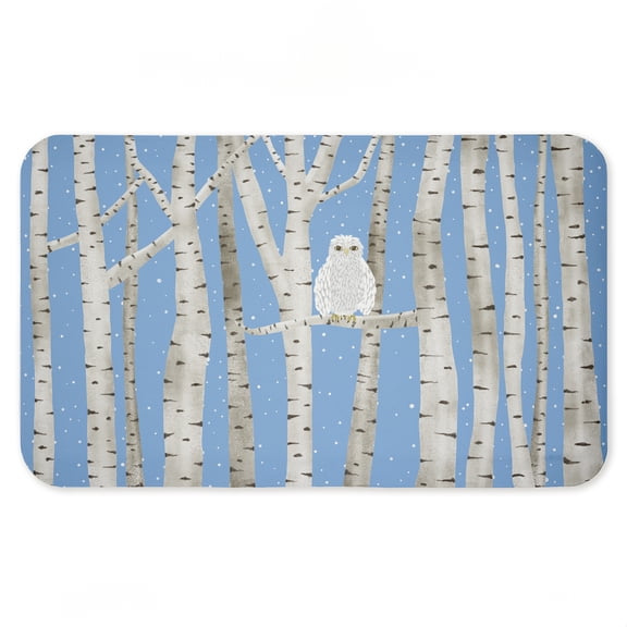 Stupell Industries Winter Birches & Owl Printed Anti-Fatigue Floor Mat, design by Darlene Seale, 30"x18"