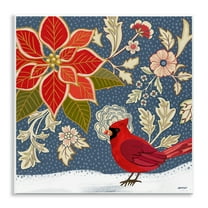 Stupell Industries Winter Cardinal in Snow Animals & Insects Painting Unframed Art Print Wall Art, 12 x 12