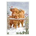 thumbnail image 1 of Stupell Industries Winter Cattle Cuddling Snow Scene Holiday Painting Unframed Art Print Wall Art, 1 of 6