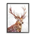 thumbnail image 1 of Stupell Industries Winter Deer Mountain Snowfall Holiday Painting Black Framed Art Print Wall Art, 1 of 5