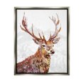 thumbnail image 1 of Stupell Industries Winter Deer Mountain Snowfall Holiday Painting Gray Floater Framed Art Print Wall Art, 1 of 6