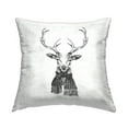 thumbnail image 1 of Stupell Industries Winter Deer Wearing Scarf Printed Throw Pillow Design by Lettered and Lined, 1 of 6