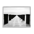 thumbnail image 1 of Stupell Industries Winter Dock Snowy Beach Photograph Gray Framed Art Print Wall Art, Design by Aledanda, 1 of 7