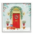 thumbnail image 1 of Stupell Industries Winter Doorway Christmas Gifts Holiday Painting White Framed Art Print Wall Art, 1 of 7