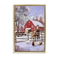 thumbnail image 1 of Stupell Industries Winter Farm Scene Holiday Painting Gold Floater Framed Art Print Wall Art, 21 x 31, 1 of 10