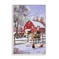 thumbnail image 1 of Stupell Industries Winter Farm Scene Holiday Painting White Framed Art Print Wall Art, 12 x 18, 1 of 10