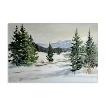 Winter Forest Frosty Hills Canvas Art, 45 x 30, Made In USA