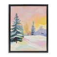 thumbnail image 1 of Stupell Industries Modern Winter Forest Snowscape in Pastels Black Floating Frame Canvas Art, 17 x 21, by The Prints Vibe, 1 of 8