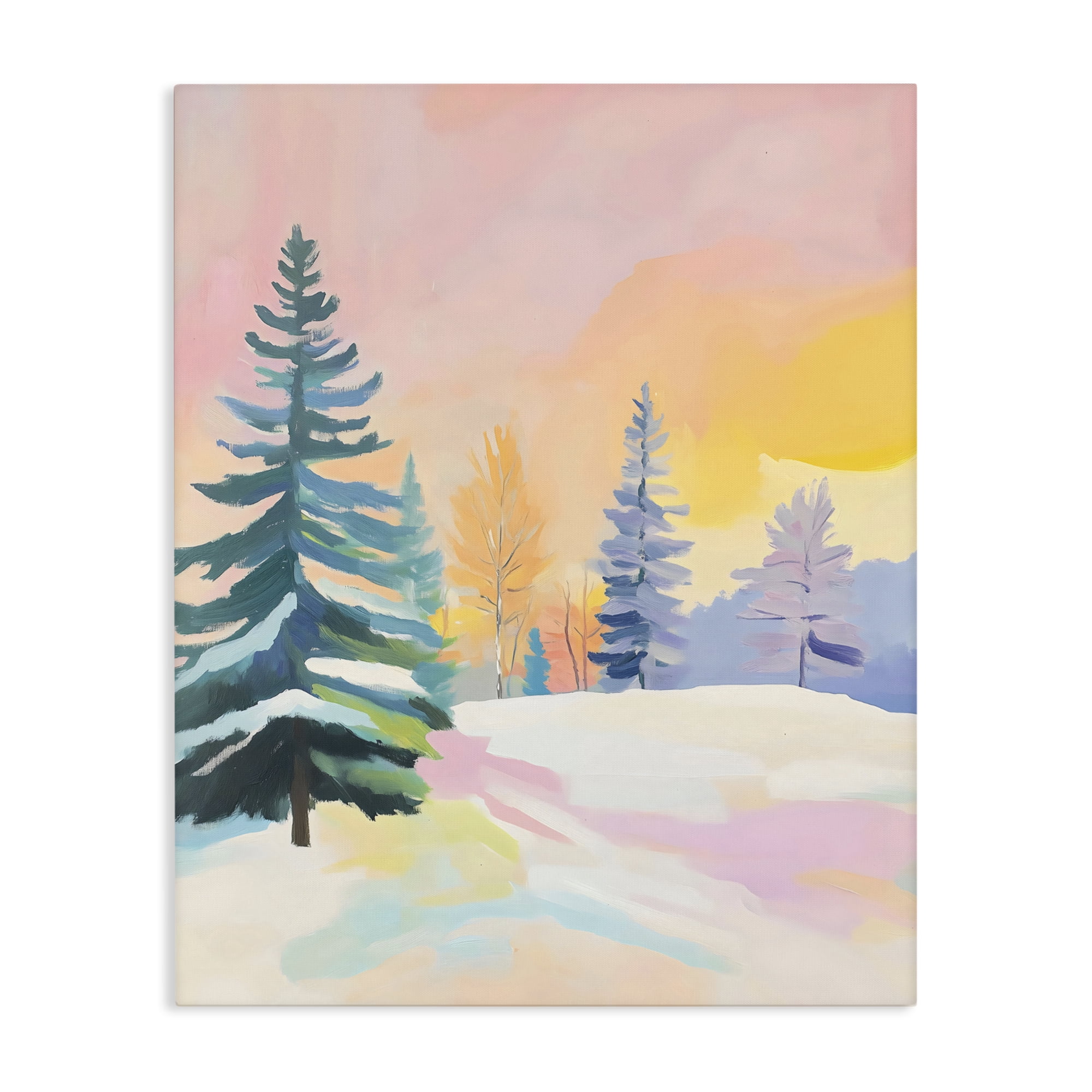 Stupell Industries Winter Forest Snowscape in Pastels Canvas Wall Art, design by The Prints Vibe
