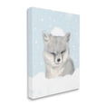 thumbnail image 1 of Stupell Industries Winter Fox Falling Snow Adorable Forest Animal Animals & Insects Painting Gallery Wrapped Canvas Print Wall Art, 36 x 48, 1 of 6