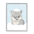 thumbnail image 1 of Stupell Industries Winter Fox Falling Snow Adorable Forest Animal Animals & Insects Painting Gray Framed Art Print Wall Art, 11 x 14, 1 of 7