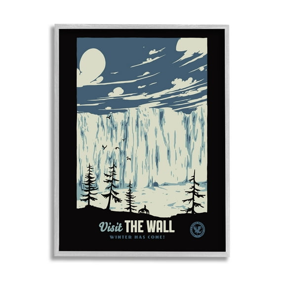 Stupell Industries Winter Has Come Fantasy Landscape Graphic Art Gray Framed Art Print Wall Art, Design by Matheus Lopes Castro