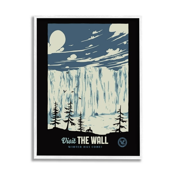 Stupell Industries Winter Has Come Fantasy Landscape Graphic Art White Framed Art Print Wall Art, Design by Matheus Lopes Castro