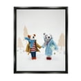 thumbnail image 1 of Stupell Industries Winter Holiday Gifts Dog Couple Holiday Photography Black Floater Framed Art Print Wall Art, 1 of 6