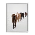 thumbnail image 1 of Stupell Industries Winter Horses Walking White Field Snowy Weather Framed Wall Art, 11 x 14, Design by Amy Brinkman, 1 of 5