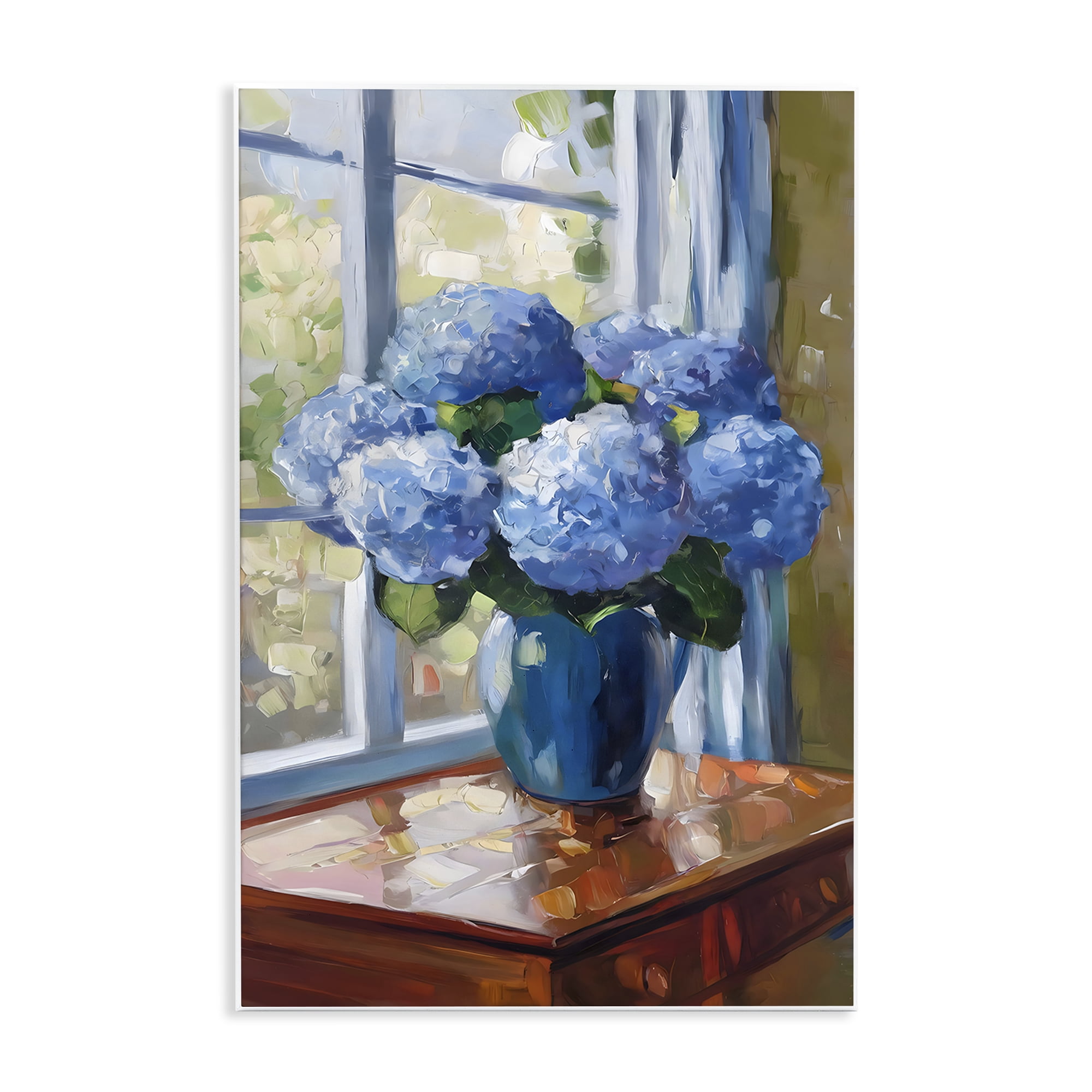 Stupell Industries Winter Hydrangeas by Window Wall Plaque Art, design by Creative Studio