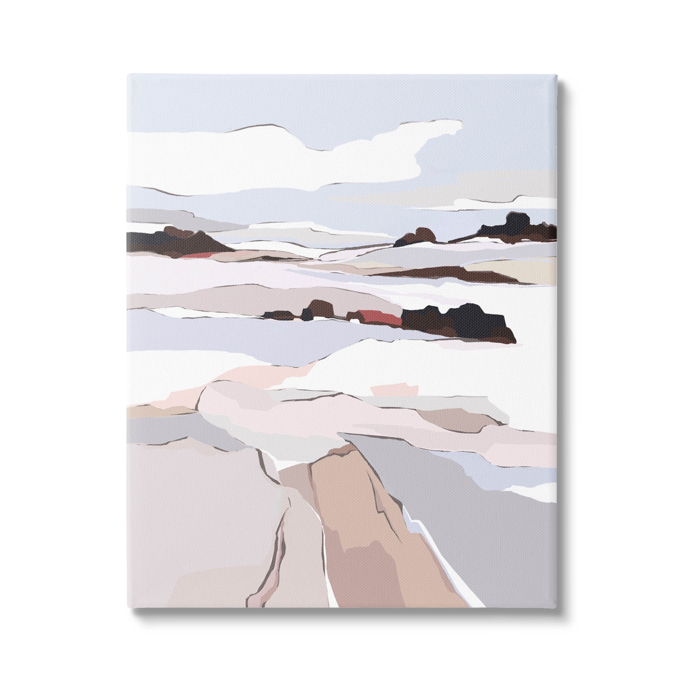 Stupell Industries Winter Mountain Abstract Landscape Graphic Art Gallery Wrapped Canvas Print Wall Art, Design by Nikita Jariwala