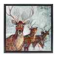 thumbnail image 1 of Stupell Industries Traditional Winter Reindeer Holiday Landscape Black Floating Frame Canvas Art, 18 x 18, by Ruane Manning, 1 of 8