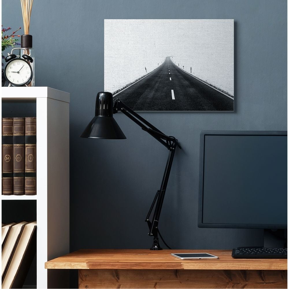 Stupell Industries Winter Road Black And White Landscape Photograph Canvas Wall Art by Matthias Conrad