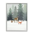 thumbnail image 1 of Stupell Industries Winter Season Forest Animals Fox Deer Squirrel, 24 x 30,Design by House Fenway, 1 of 8