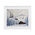 thumbnail image 1 of Stupell Industries Winter Ski Lift Cabin White Framed Print Under Glass, design by Arlington Prints, 1 of 9