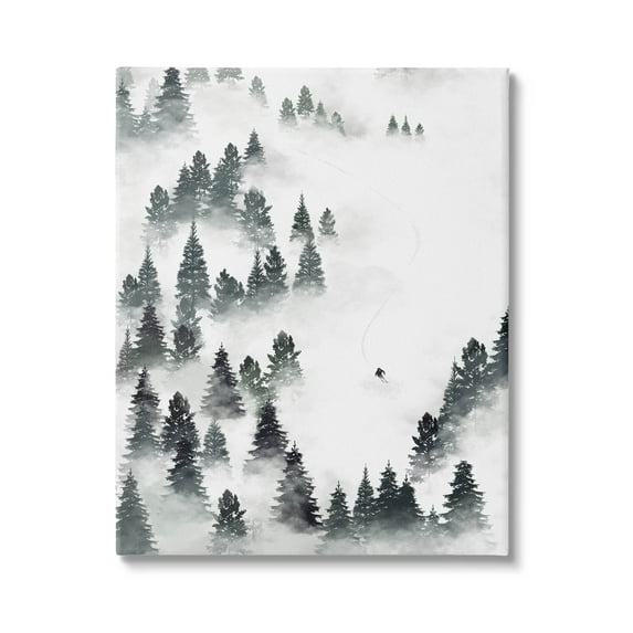 Stupell Industries Winter Ski Slopes Mountain Graphic Art Gallery Wrapped Canvas Print Wall Art, Design by Ziwei Li