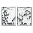 thumbnail image 1 of Stupell Industries Winter Ski Slopes Mountain Graphic Art Gray Framed Art Print Wall Art, Set of 2, Design by Ziwei Li, 1 of 7