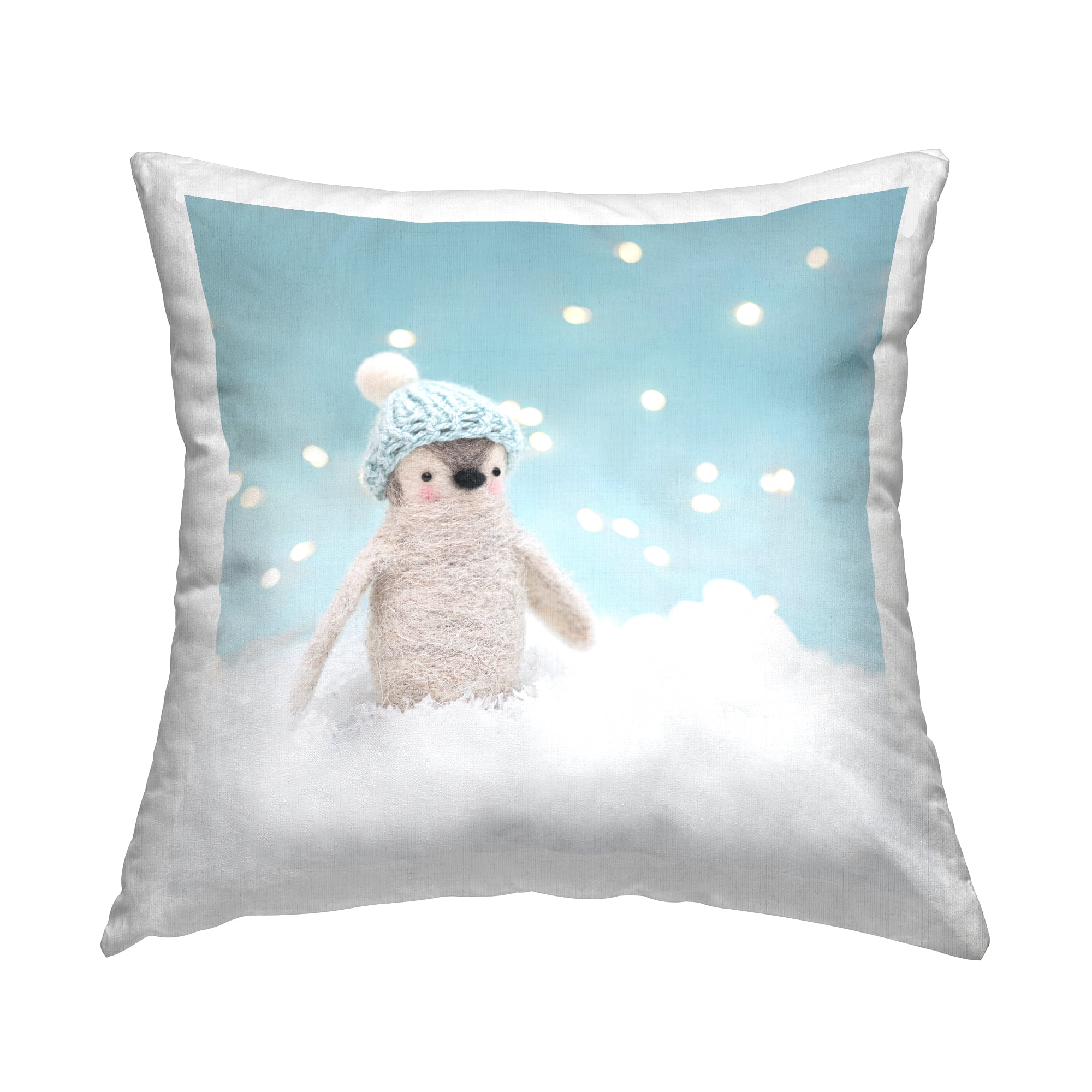 Stupell Industries Winter Snow Scene Penguin Printed Throw Pillow Design by Lemon & Sugar